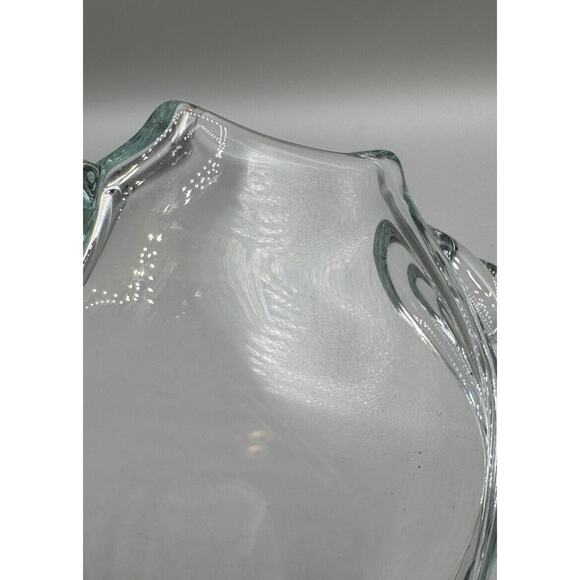 1981 Thomas Buechner Vase Very Light Aqua Clear w/Ribs Vitrix Art Glass Vintage - Picture 9 of 12
